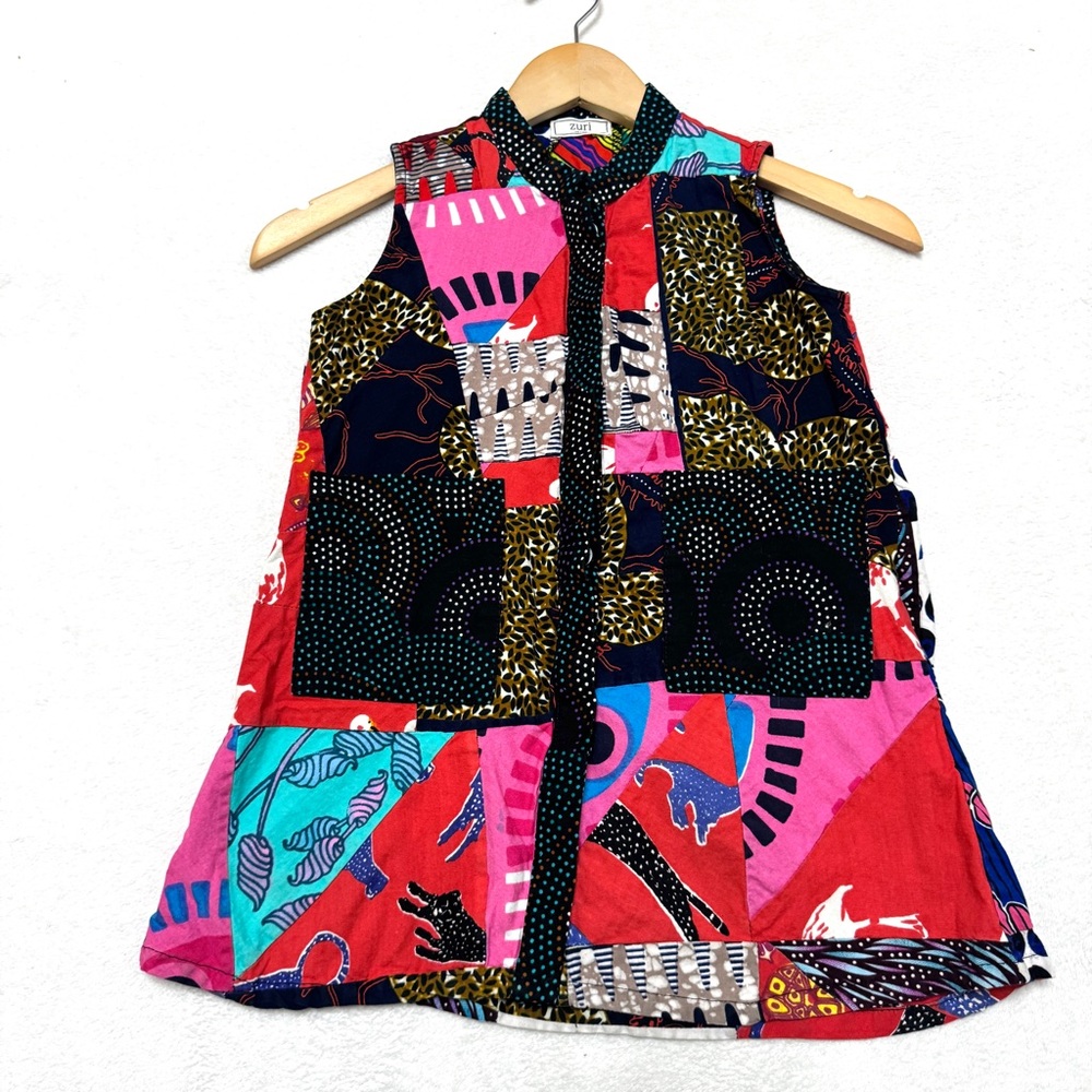 Zuri Kenya sz 3Y 3 - 4 Years patchwork sleeveless kids girls dress